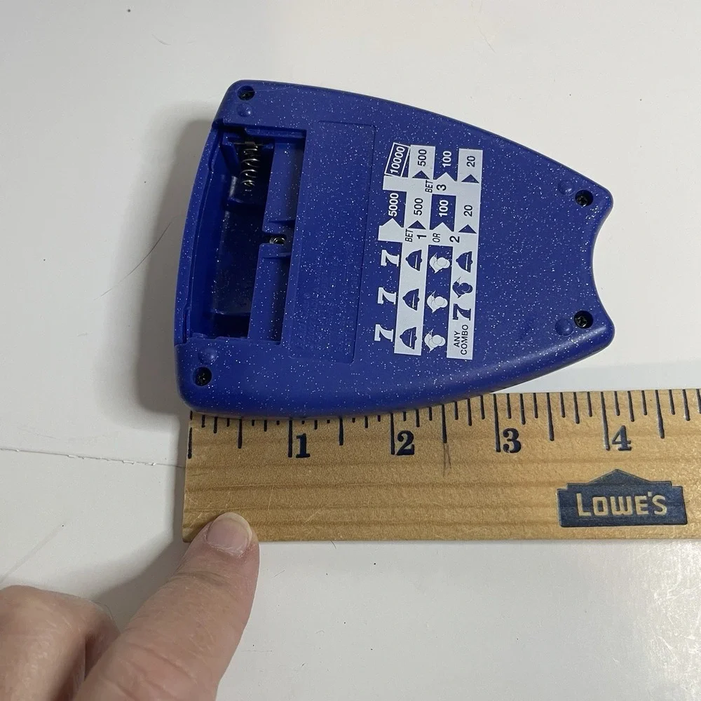 Radica Electronic Handheld Pocket Slot Game 2002 Blue Travel Hand Held Tested